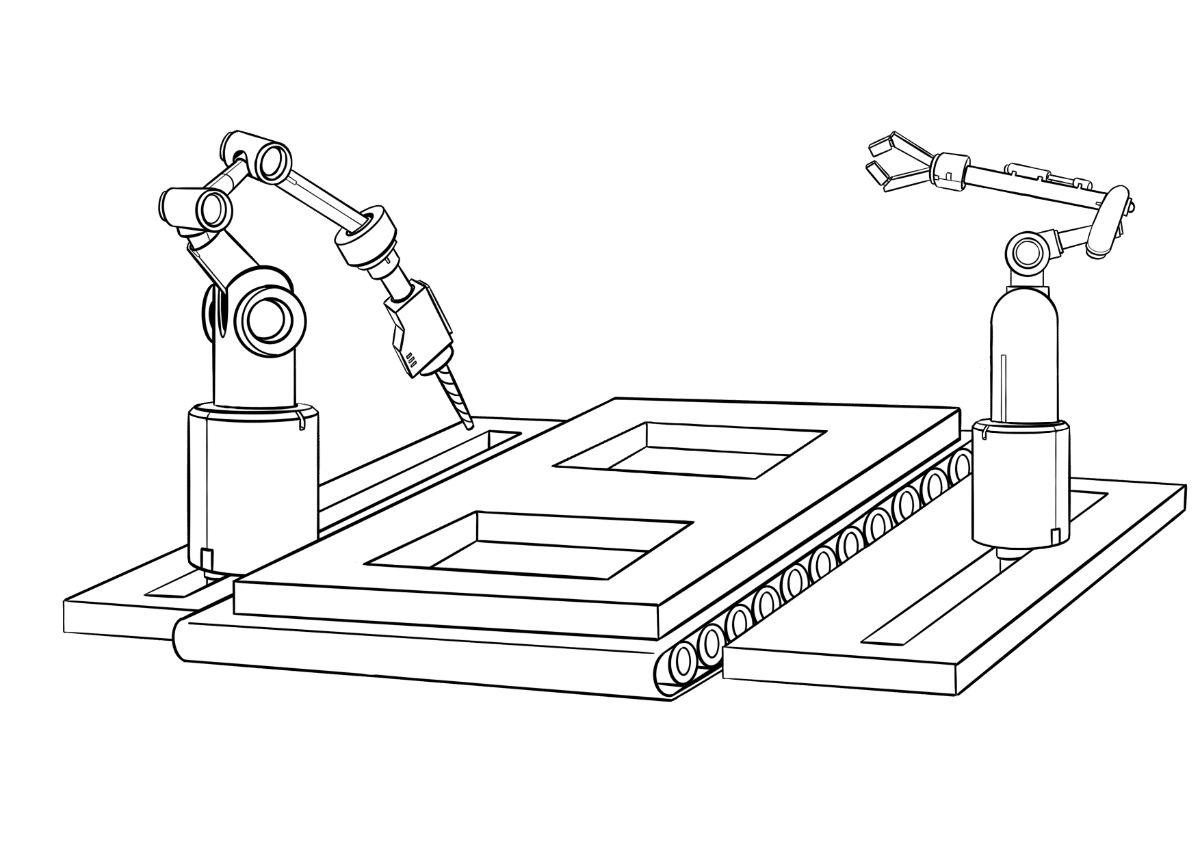 robotergestützte industrielle Fertigungssysteme für Betonfertigteile